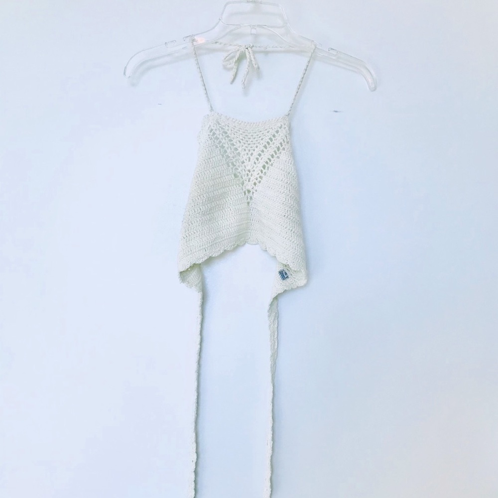 Cotton Tie Knit Crop top